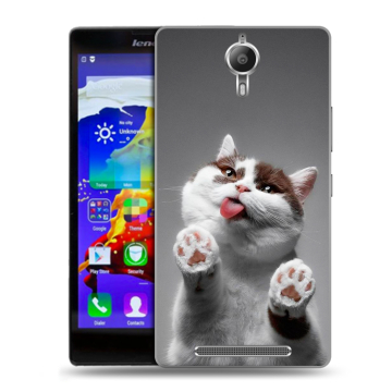 Пластиковый чехол на Lenovo P90 с принтом Коты Пластиковый чехол на Lenovo P90 с принтом Коты