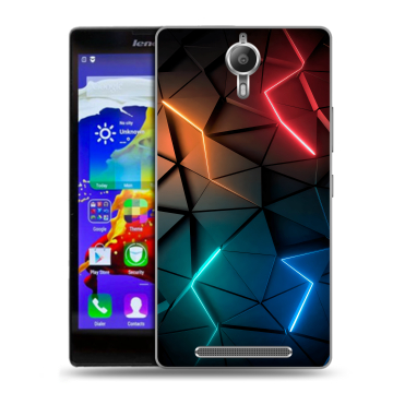 Пластиковый чехол на Lenovo P90 с принтом Абстракция неон Пластиковый чехол на Lenovo P90 с принтом Абстракция неон