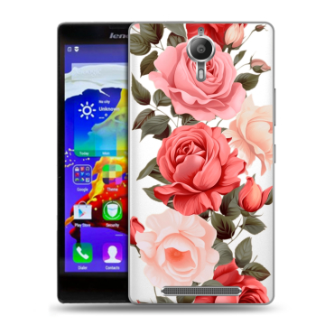 Пластиковый чехол на Lenovo P90 с принтом Розы
