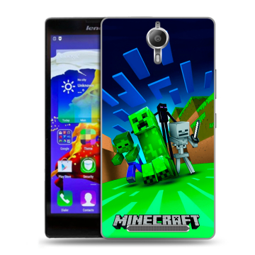 Пластиковый чехол на Lenovo P90 с принтом Майнкрафт Пластиковый чехол на Lenovo P90 с принтом Майнкрафт