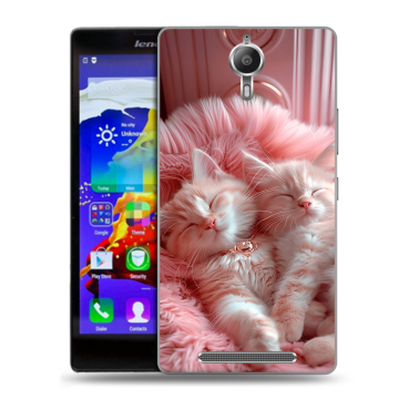 Пластиковый чехол на Lenovo P90 с принтом котята котики Пластиковый чехол на Lenovo P90 с принтом котята котики