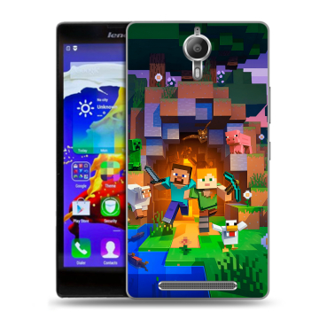 Пластиковый чехол на Lenovo P90 с принтом Майнкрафт Minecraft Пластиковый чехол на Lenovo P90 с принтом Майнкрафт Minecraft