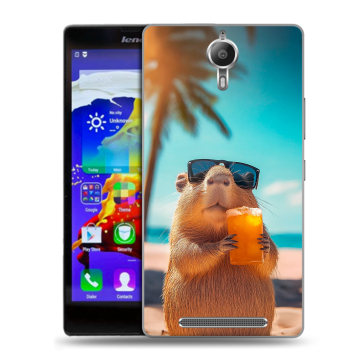 Пластиковый чехол на Lenovo P90 с принтом Капибара