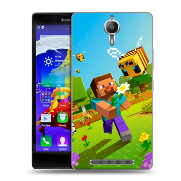 Пластиковый чехол на Lenovo P90 с принтом Майнкрафт Minecraft