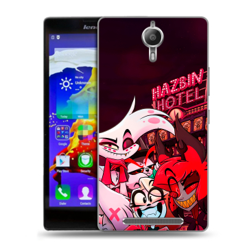 Пластиковый чехол на Lenovo P90 с принтом Hazbin Hotel Отель Хазбин