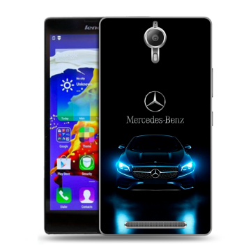 Пластиковый чехол на Lenovo P90 с принтом Mercedes Мерседес