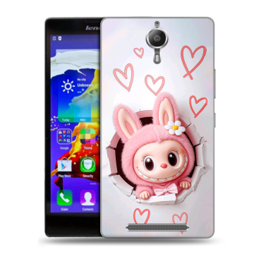 Пластиковый чехол на Lenovo P90 с принтом Labubu Лабубу