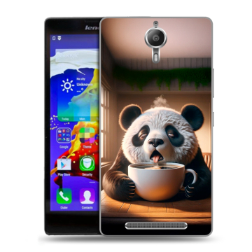 Пластиковый чехол на Lenovo P90 с принтом смешная панда