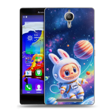 Пластиковый чехол на Lenovo P90 с принтом Labubu Лабубу