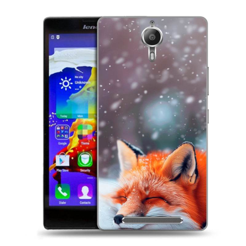 Пластиковый чехол на Lenovo P90 с принтом лиса Пластиковый чехол на Lenovo P90 с принтом лиса