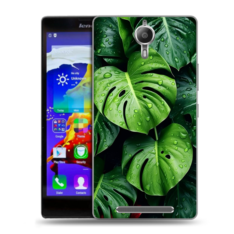Пластиковый чехол на Lenovo P90 с принтом Листья Пластиковый чехол на Lenovo P90 с принтом Листья