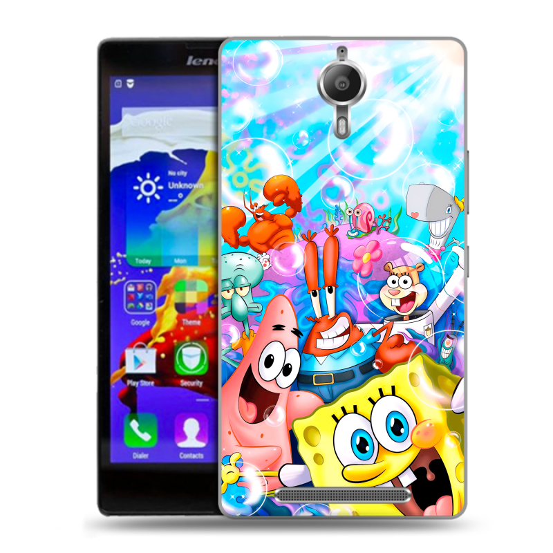 Пластиковый чехол на Lenovo P90 с принтом спанчбоб спанч боб Пластиковый чехол на Lenovo P90 с принтом спанчбоб спанч боб