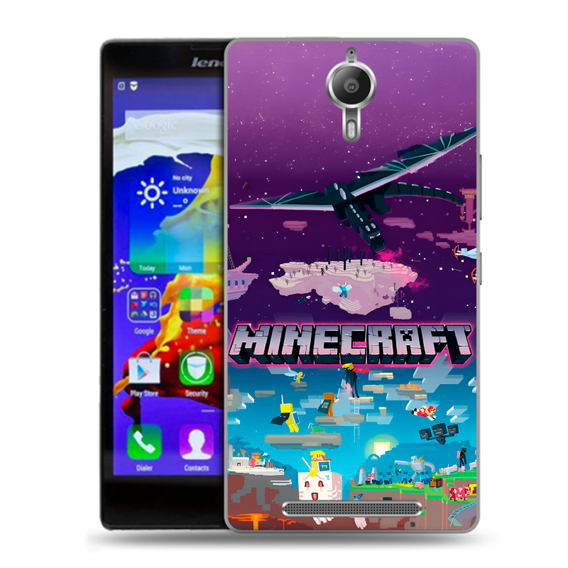 Пластиковый чехол на Lenovo P90 с принтом Майнкрафт Minecraft Пластиковый чехол на Lenovo P90 с принтом Майнкрафт Minecraft