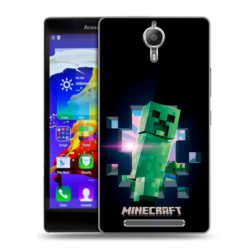 Пластиковый чехол на Lenovo P90 с принтом Майнкрафт Minecraft Пластиковый чехол на Lenovo P90 с принтом Майнкрафт Minecraft