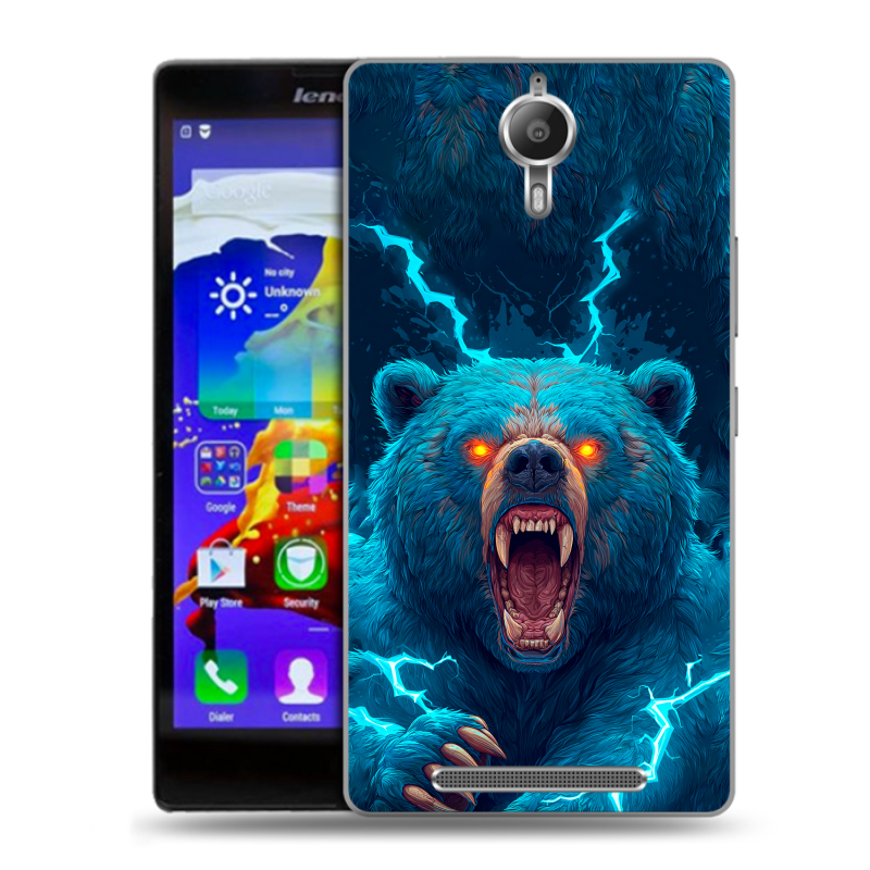 Пластиковый чехол на Lenovo P90 с принтом Медведь Пластиковый чехол на Lenovo P90 с принтом Медведь