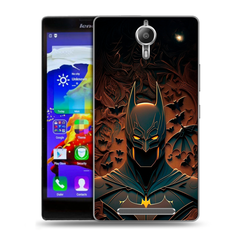 Пластиковый чехол на Lenovo P90 с принтом Batman Бэтмен Пластиковый чехол на Lenovo P90 с принтом Batman Бэтмен