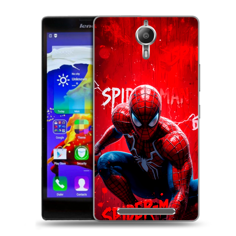 Пластиковый чехол на Lenovo P90 с принтом Spiderman Человек паук Пластиковый чехол на Lenovo P90 с принтом Spiderman Человек паук