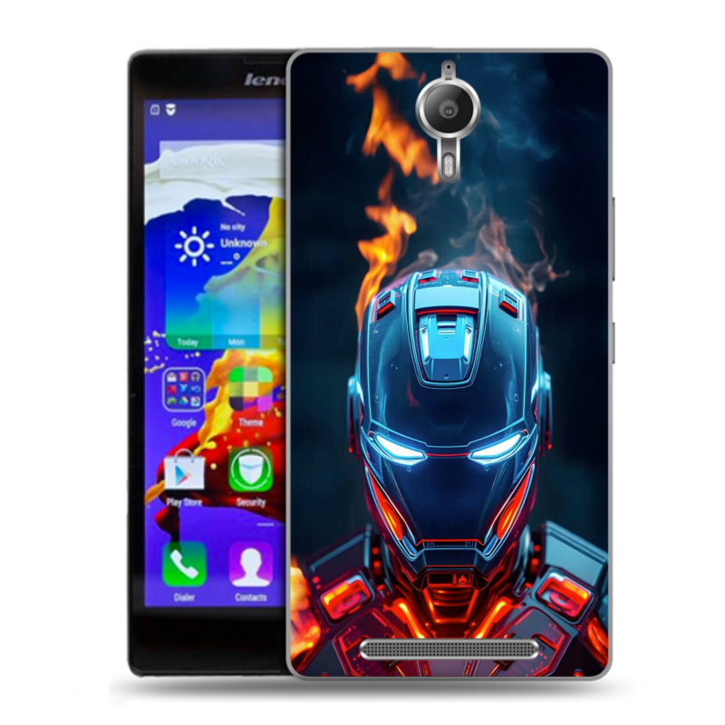 Пластиковый чехол на Lenovo P90 с принтом IronMan Железный человек Пластиковый чехол на Lenovo P90 с принтом IronMan Железный человек