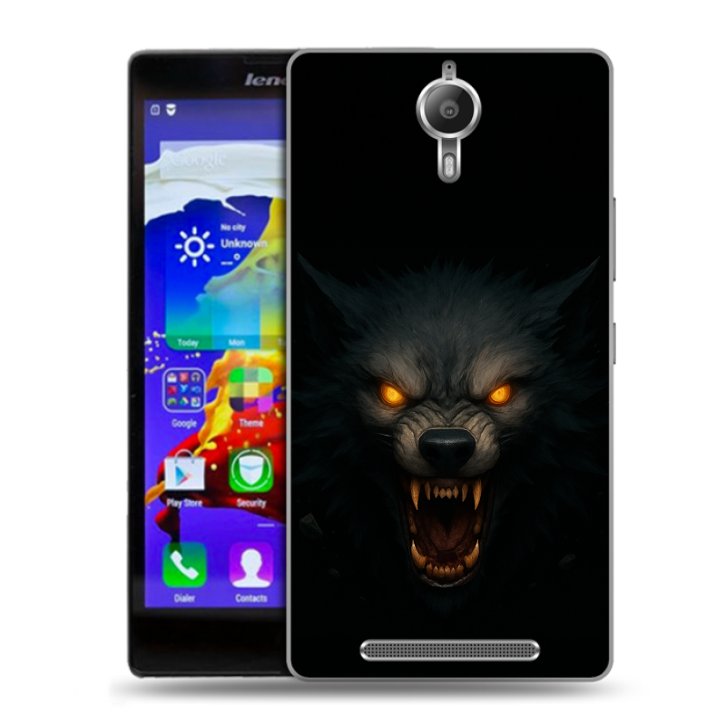 Пластиковый чехол на Lenovo P90 с принтом Волк Пластиковый чехол на Lenovo P90 с принтом Волк