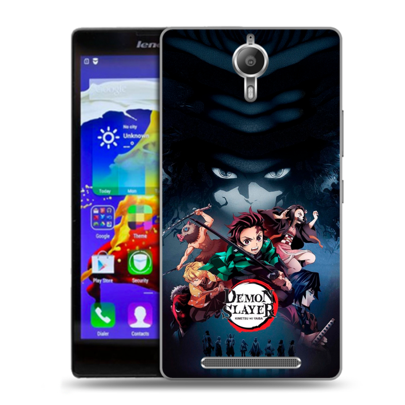 Пластиковый чехол на Lenovo P90 с принтом Demon Slayer Клинок рассекающий демонов Пластиковый чехол на Lenovo P90 с принтом Demon Slayer Клинок рассекающий демонов