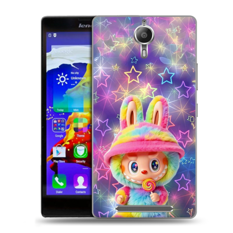 Пластиковый чехол на Lenovo P90 с принтом Labubu Лабубу Пластиковый чехол на Lenovo P90 с принтом Labubu Лабубу