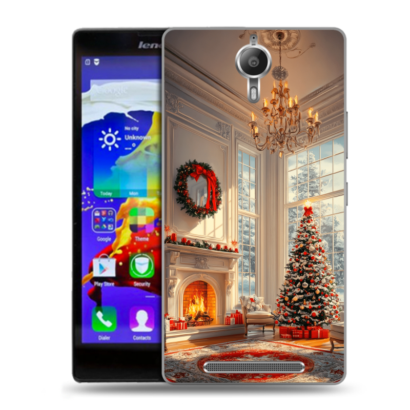 Пластиковый чехол на Lenovo P90 с принтом Новый год Пластиковый чехол на Lenovo P90 с принтом Новый год