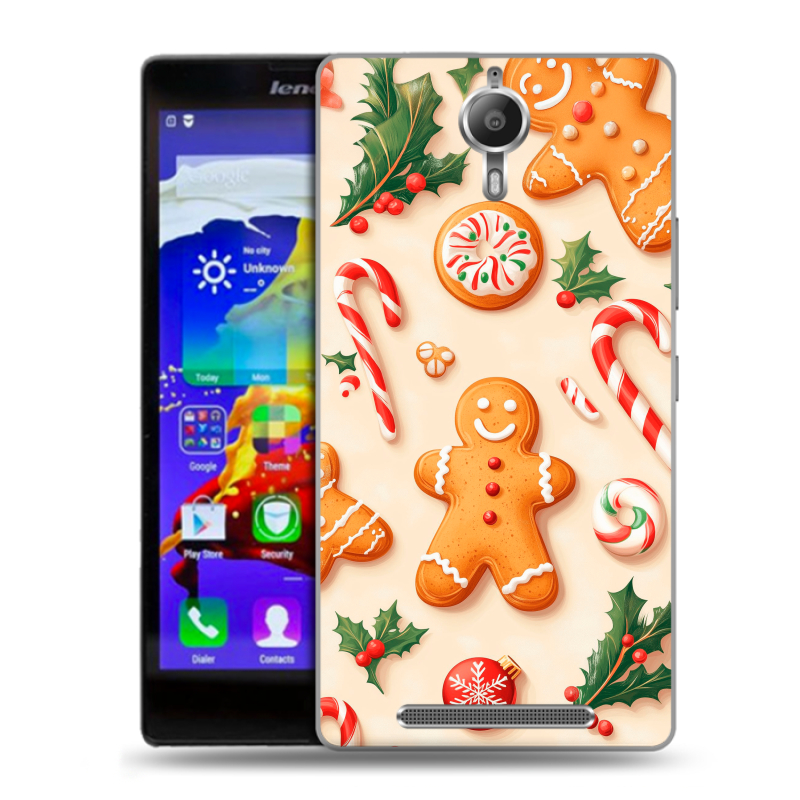 Пластиковый чехол на Lenovo P90 с принтом Новый год Пластиковый чехол на Lenovo P90 с принтом Новый год