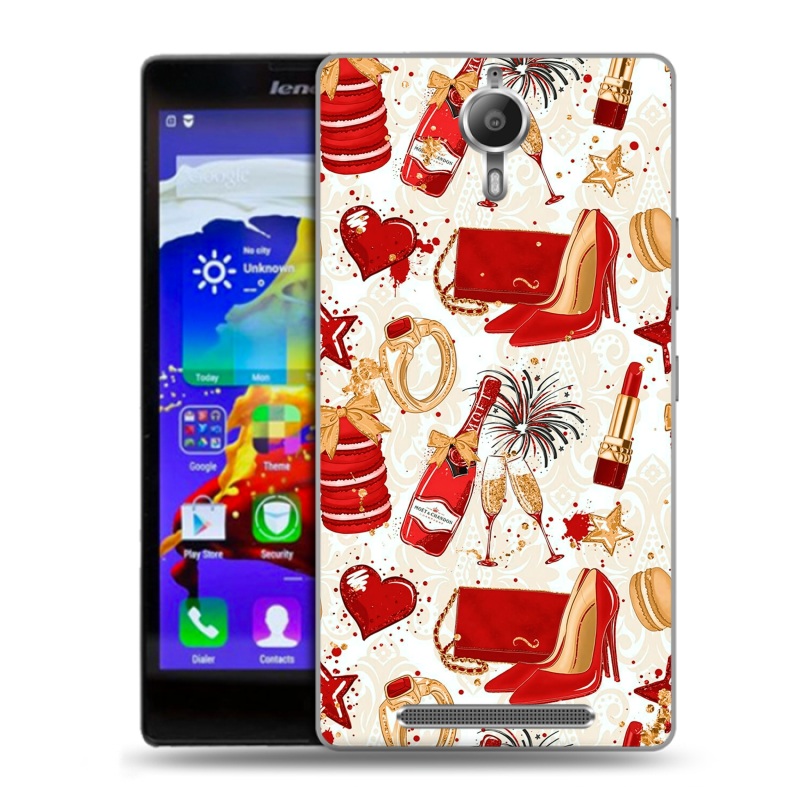 Пластиковый чехол на Lenovo P90 с принтом Новый год Пластиковый чехол на Lenovo P90 с принтом Новый год
