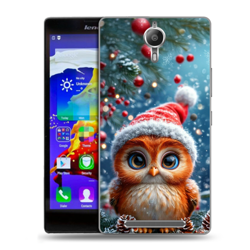 Пластиковый чехол на Lenovo P90 с принтом Новый год Пластиковый чехол на Lenovo P90 с принтом Новый год