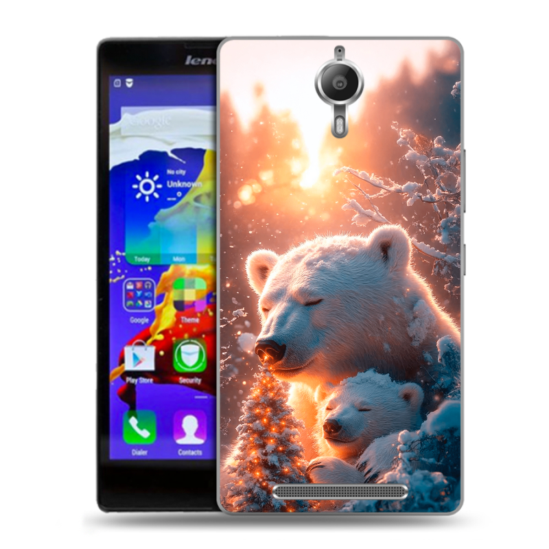 Пластиковый чехол на Lenovo P90 с принтом Новый год Пластиковый чехол на Lenovo P90 с принтом Новый год
