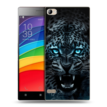 Пластиковый чехол на Lenovo Vibe X2 Pro с принтом Темный леопард