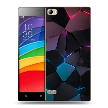 Пластиковый чехол на Lenovo Vibe X2 Pro с принтом Геометрия неона