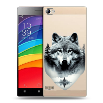 Пластиковый чехол на Lenovo Vibe X2 Pro с принтом Волк в лесу
