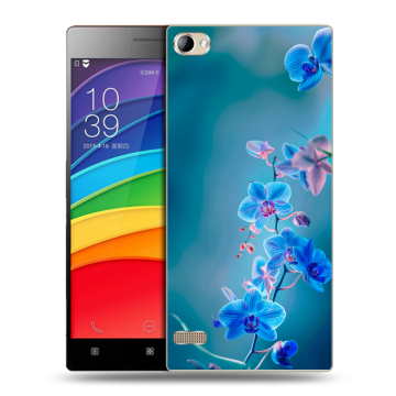 Пластиковый чехол на Lenovo Vibe X2 Pro с принтом Голубые цветы