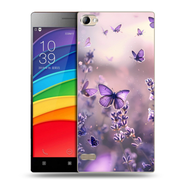 Пластиковый чехол на Lenovo Vibe X2 Pro с принтом бабочки и лаванда