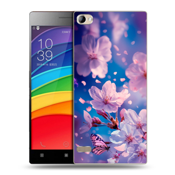 Пластиковый чехол на Lenovo Vibe X2 Pro с принтом цветы бабочки