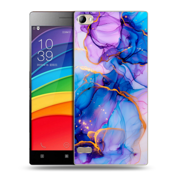 Пластиковый чехол на Lenovo Vibe X2 Pro с принтом синий мрамор