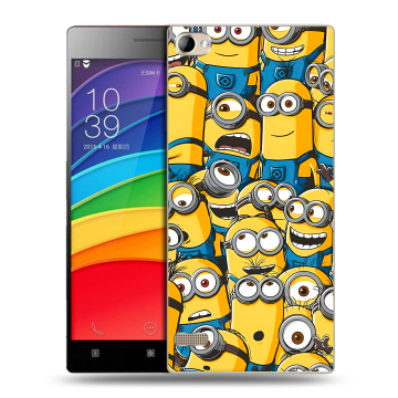 Пластиковый чехол на Lenovo Vibe X2 Pro с принтом Миньоны