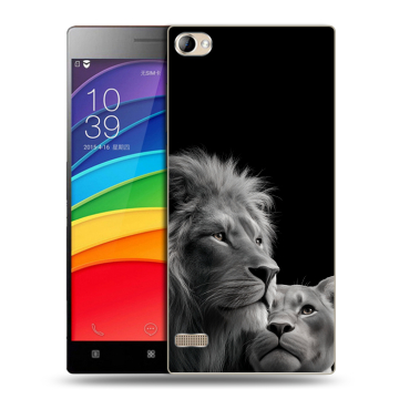 Пластиковый чехол на Lenovo Vibe X2 Pro с принтом Лев кошки