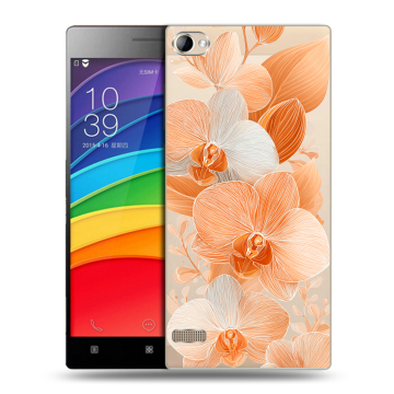 Пластиковый чехол на Lenovo Vibe X2 Pro с принтом Бежевые цветы