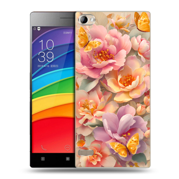 Пластиковый чехол на Lenovo Vibe X2 Pro с принтом Цветы и бабочки