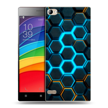 Пластиковый чехол на Lenovo Vibe X2 Pro с принтом Неоновые соты