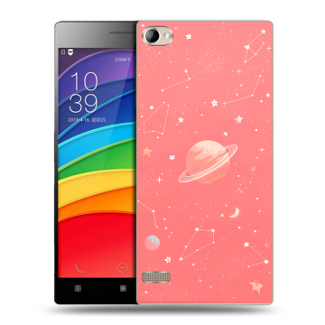 Пластиковый чехол на Lenovo Vibe X2 Pro с принтом Розовый космос