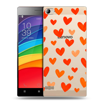 Пластиковый чехол на Lenovo Vibe X2 Pro с принтом Сердечки