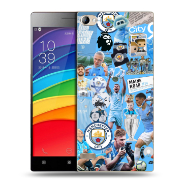 Пластиковый чехол на Lenovo Vibe X2 Pro с принтом Man City Манчестер Сити