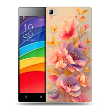Пластиковый чехол на Lenovo Vibe X2 Pro с принтом Цветы и бабочки