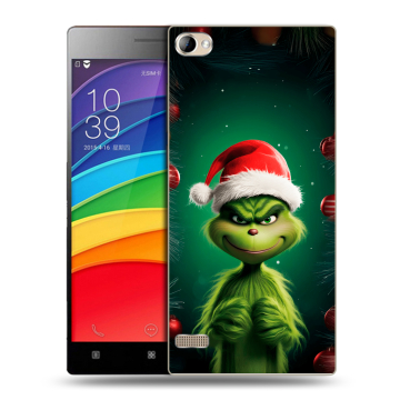 Пластиковый чехол на Lenovo Vibe X2 Pro с принтом Гринч Новый год Рождество