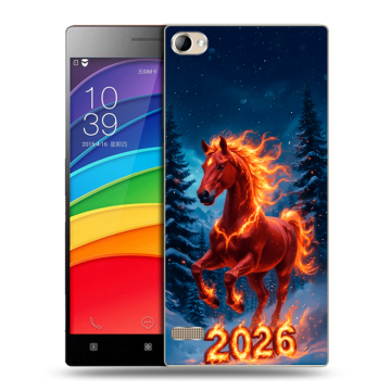 Пластиковый чехол на Lenovo Vibe X2 Pro с принтом Новый год коня