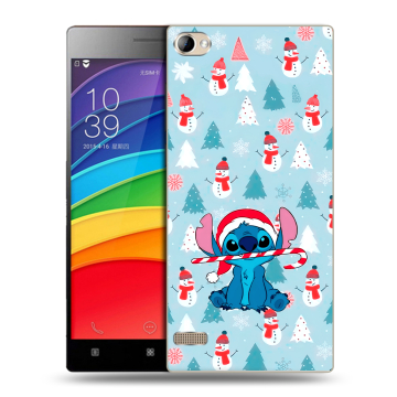 Пластиковый чехол на Lenovo Vibe X2 Pro с принтом Стич Новый год