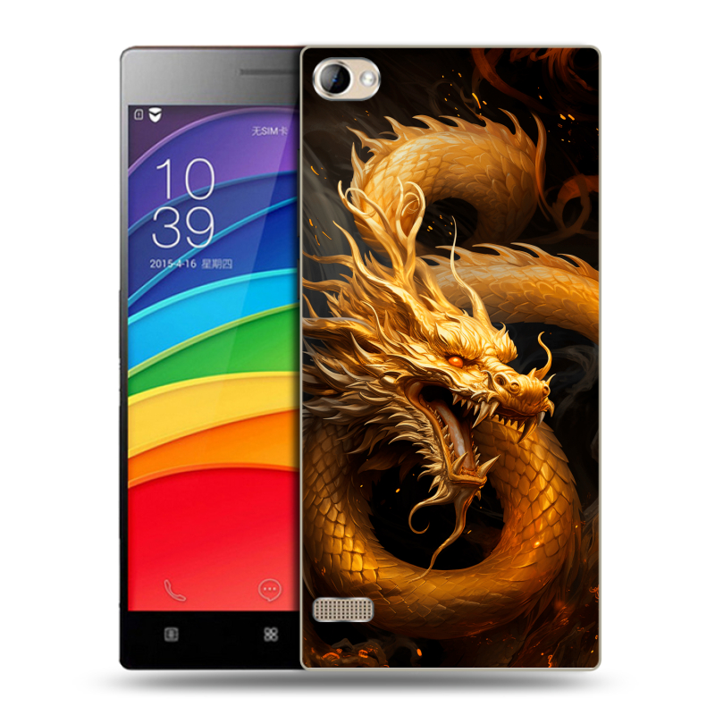 Пластиковый чехол на Lenovo Vibe X2 Pro с принтом Золотой дракон Пластиковый чехол на Lenovo Vibe X2 Pro с принтом Золотой дракон